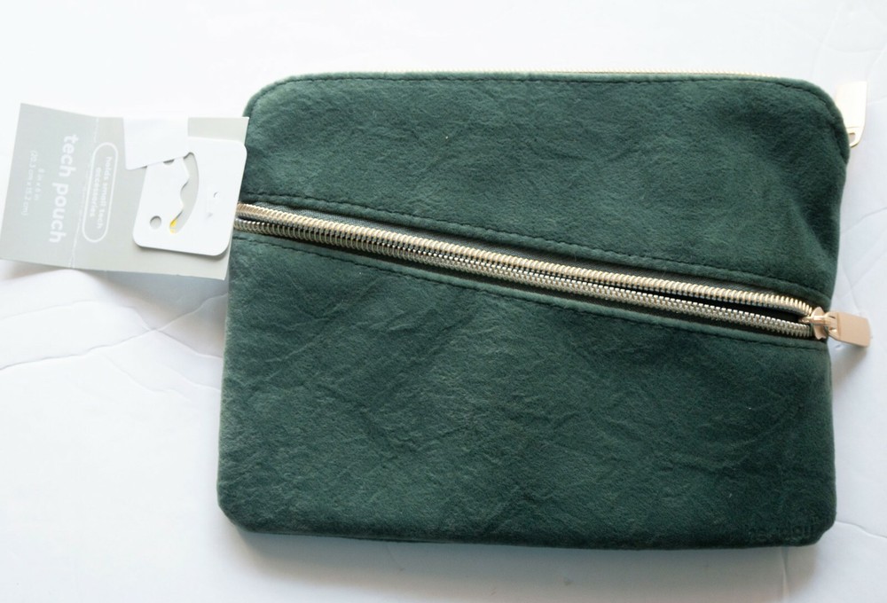Heyday Tech Organizer Crushed Velvet - Green