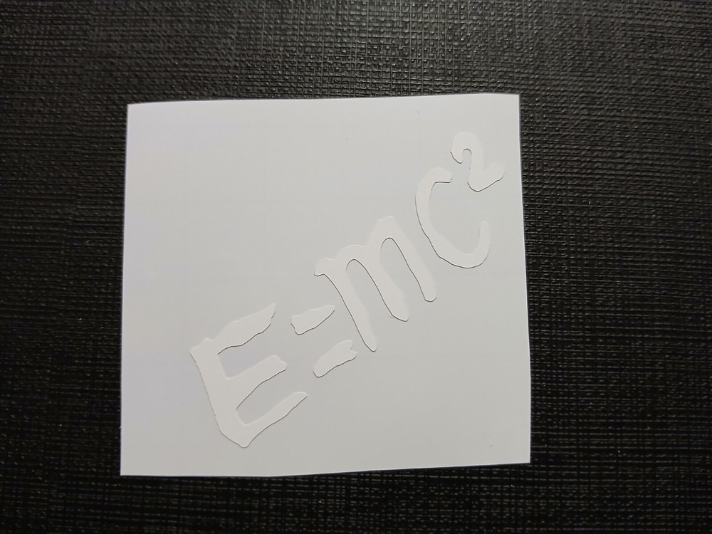 E=mc² Sticker Vinyl Decal Windows Laptops Appliances Waterproof!