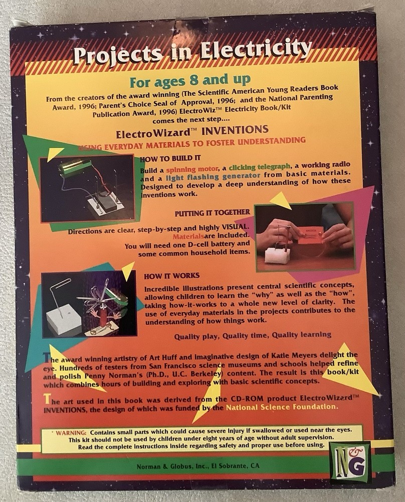 ElectroWizard Inventions Projects In Electricity Educational Toy - Vintage