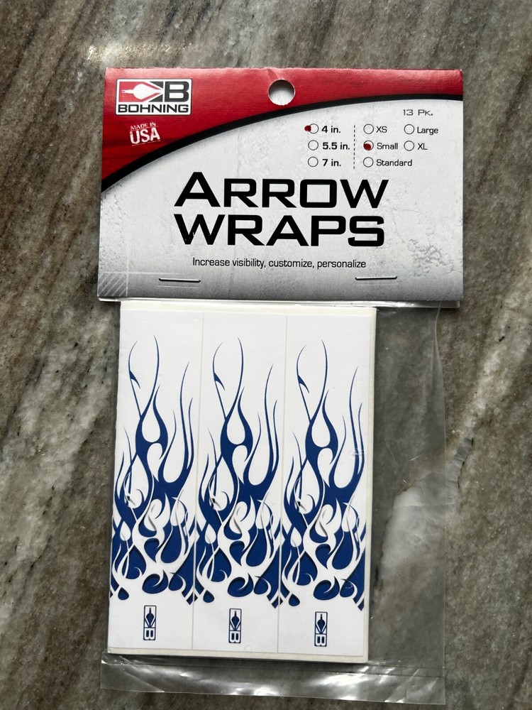 Bohning Arrow Wrap Blue Flame 13 PK Small