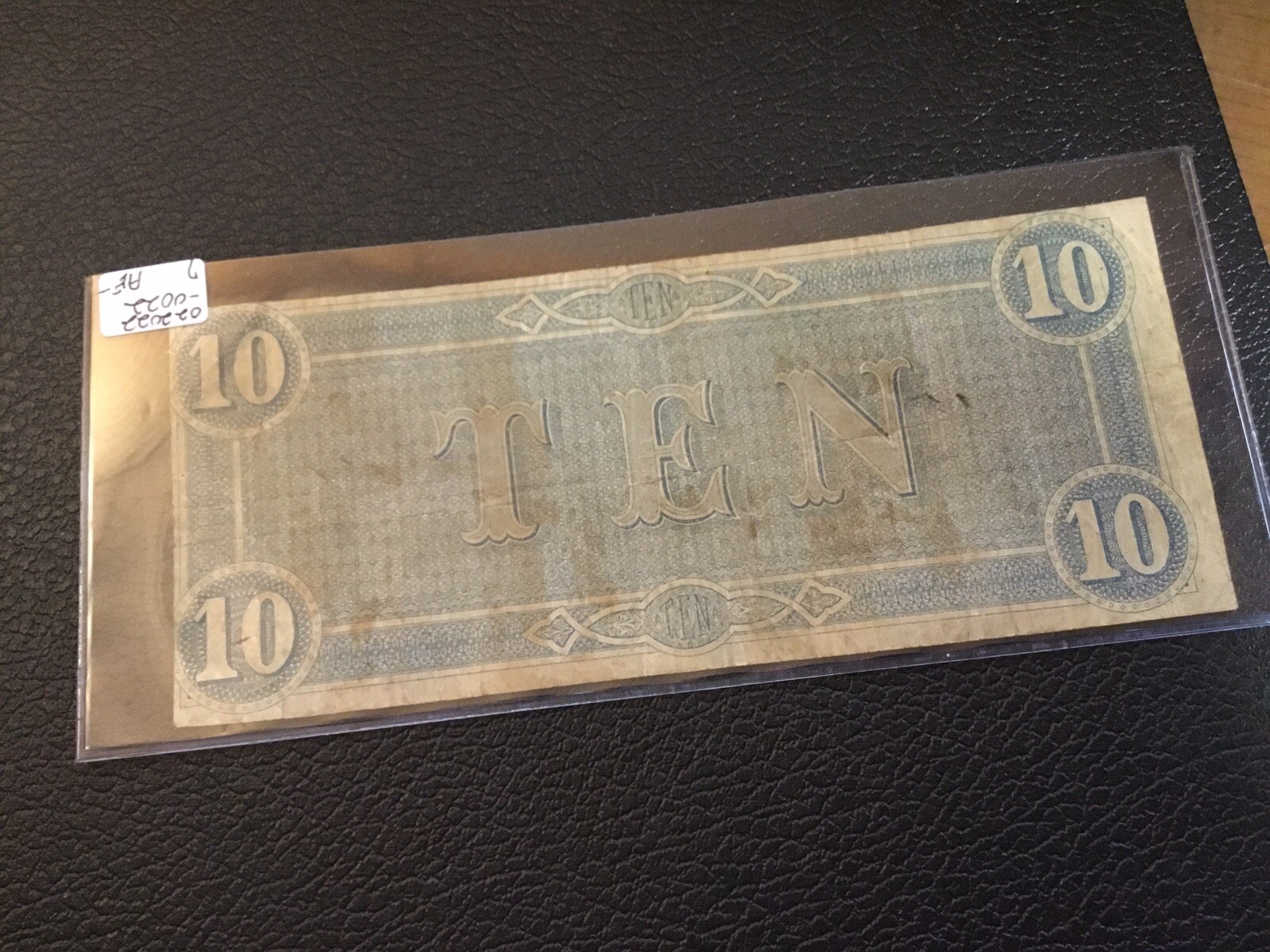 1864 T68 $10 Ten Dollar Confederate States of America Banknote 022022 22ae