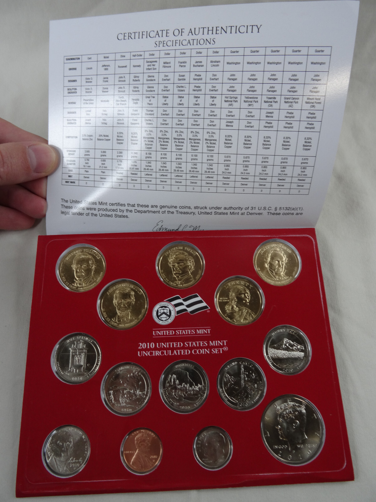 2010 P & D US Mint Set Uncirculated 28 Coins OGP