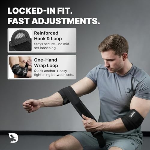Adjustable Elbow Wraps for Weightlifting - Compression Sleeves for Joint Support