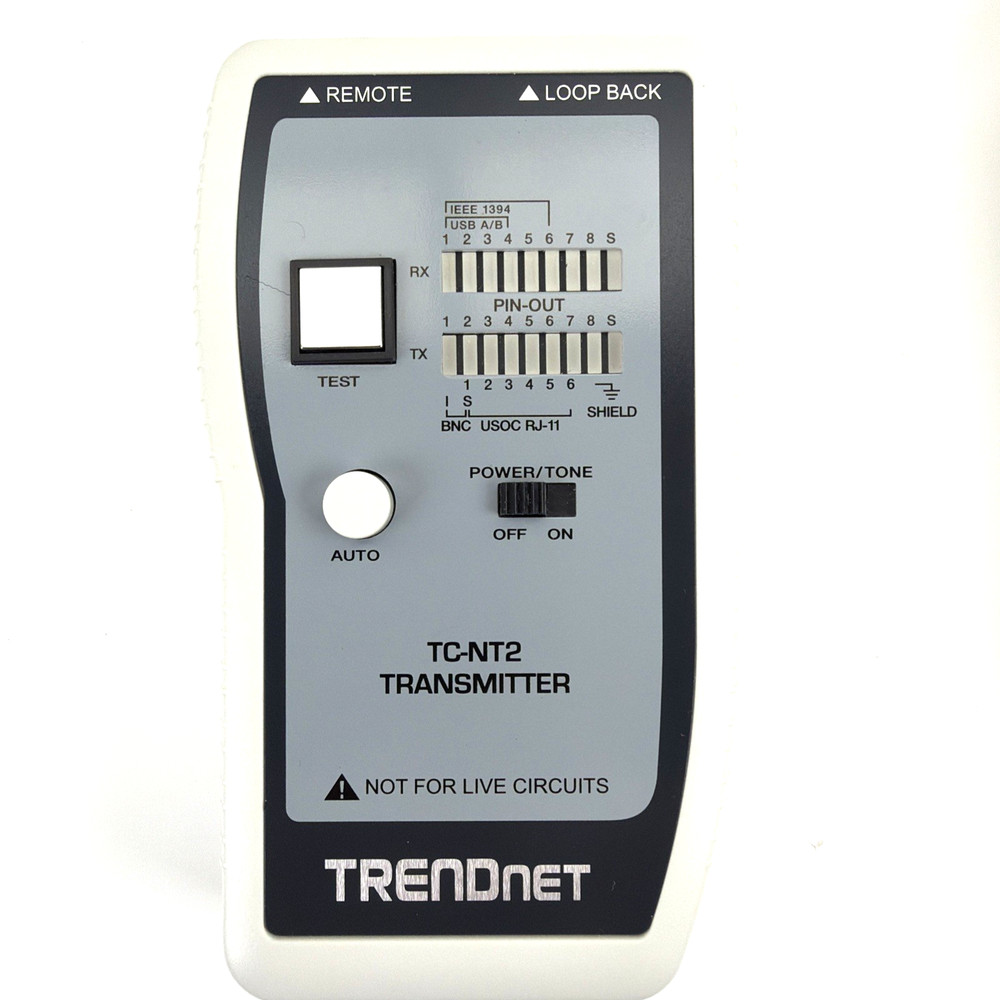 TRENDnet TC-NT2 Network Cable Tester With Soft Case & BNC Adapters