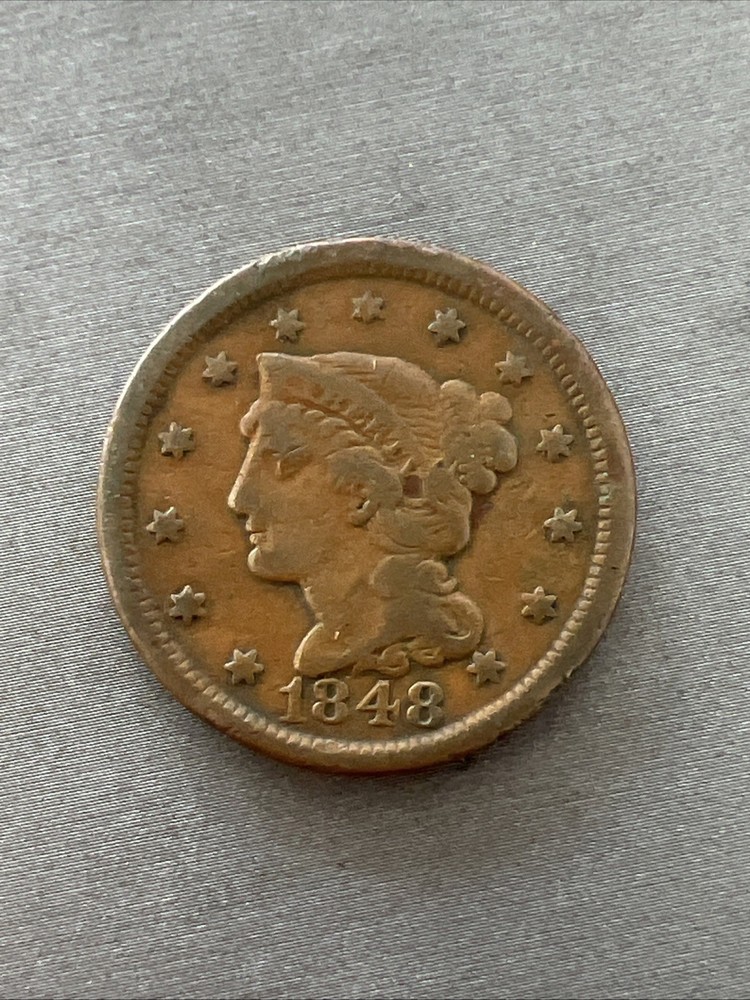 1848 Braided Hair Large Cent #1006