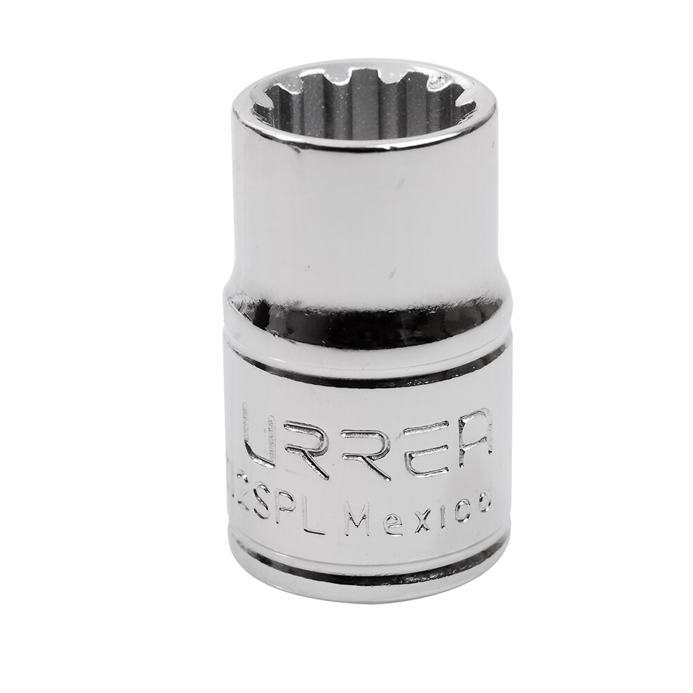 URREA 5212SPL 3/8" Drive Chrome Spline Socket Size 12