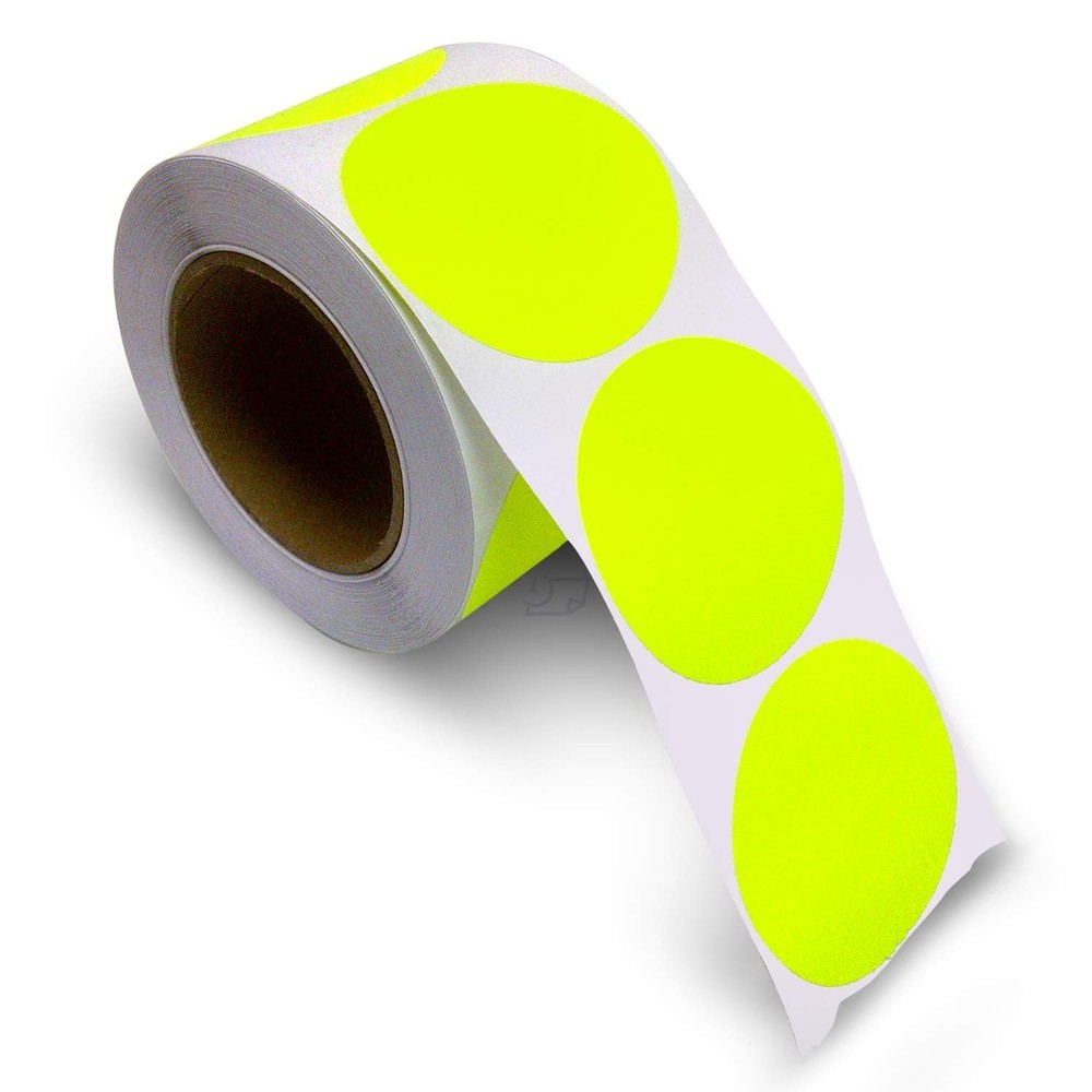 Blank Color Coding Stickers, Writable Surface – 500 Permanent Labels per Roll...
