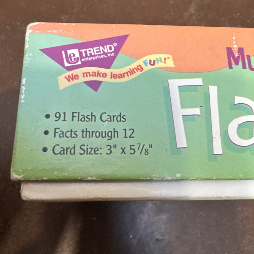 Multiplication Flash Cards Math Practice Cards Trend Enterprises