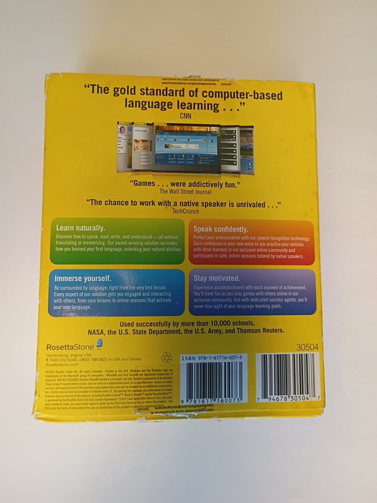 Rosetta Stone German Deutsch Version Level 1-5 (5) Disc Set + Audio