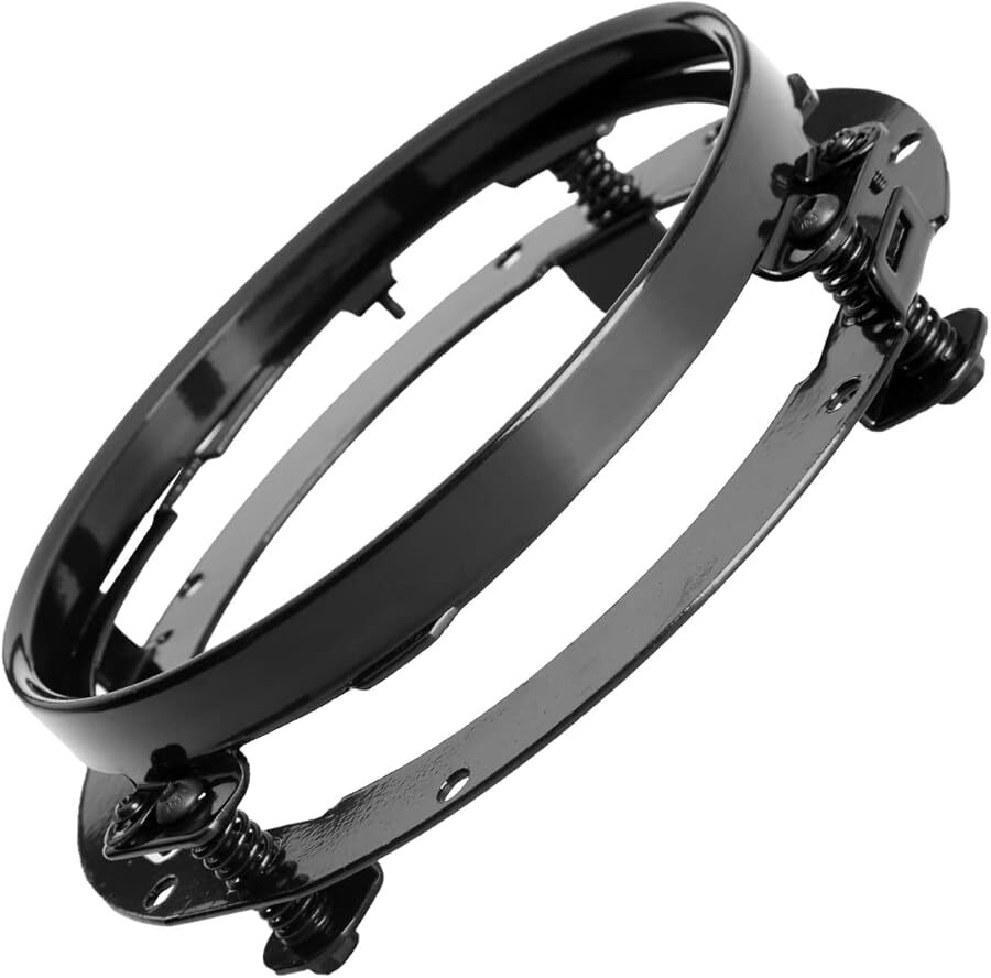 Black 7" Headlight Ring Mount Bracket For Harley Electra Glide Road King Classic
