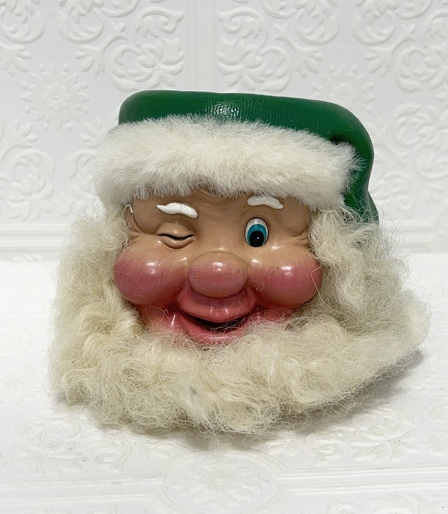 SANTA Head Trinket Holder, Kitschy Weirdo Decor