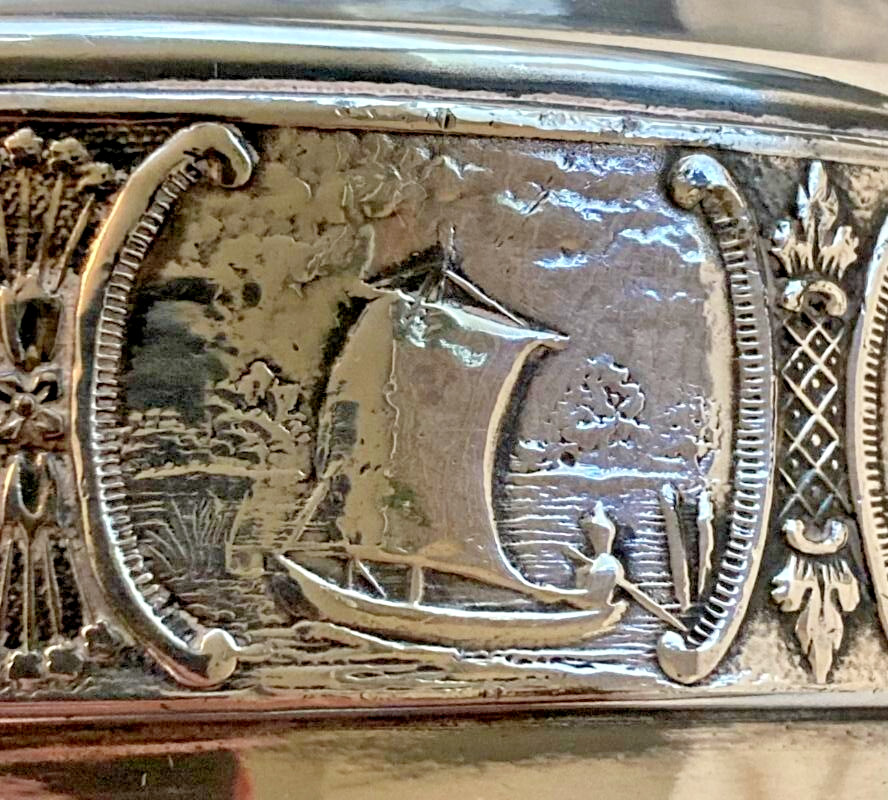 VINTAGE SILVERPLATED PITCHER by Bernard Rice's Sons-Scenes Apollo- Electroplated