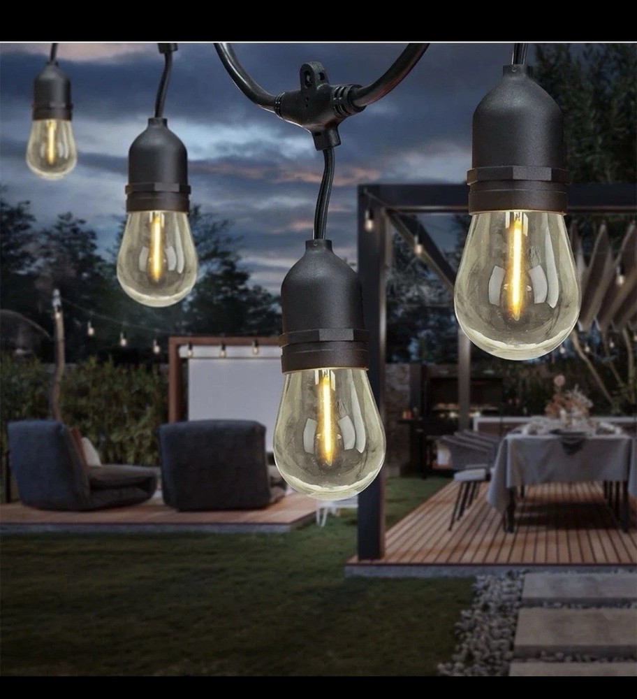 Feit Electric 48 ft. LED string lights 24 Bulbs NEW