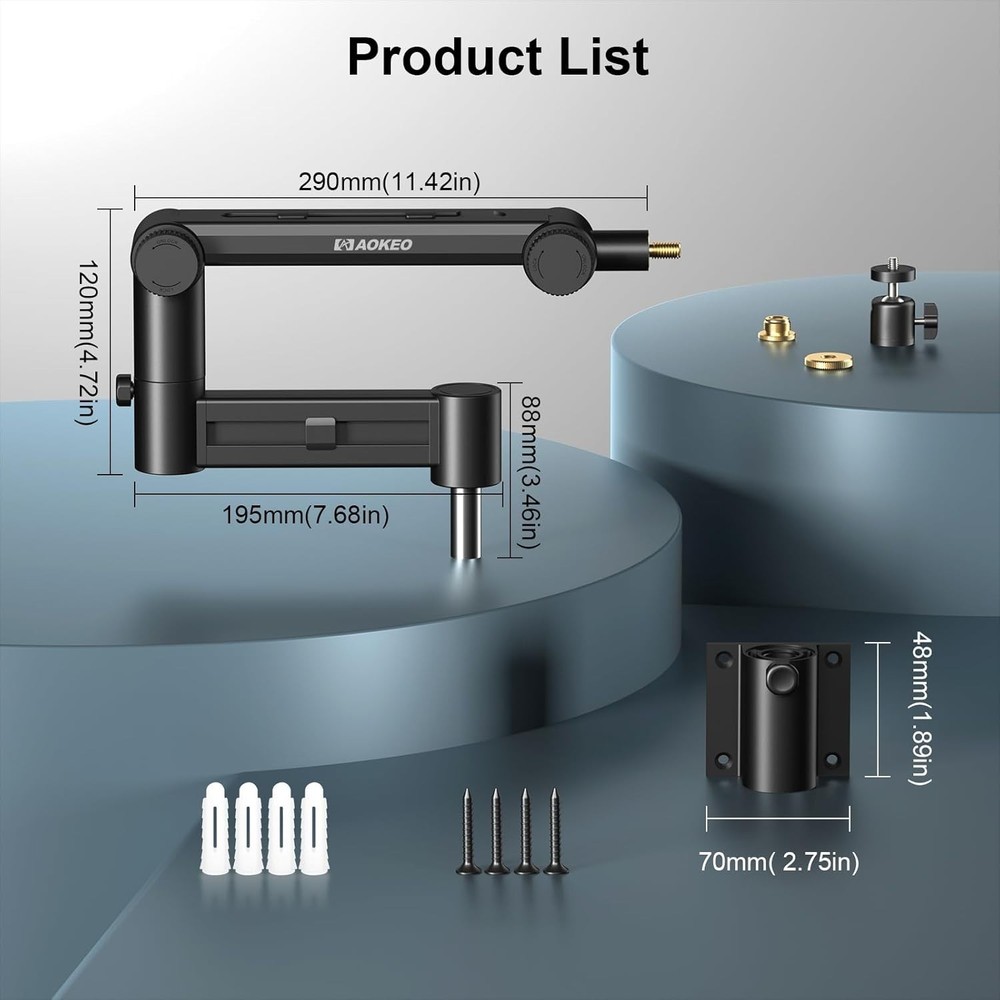 Durable Projector Wall Mount with Adjustable Angle - Ideal for Home Theaters