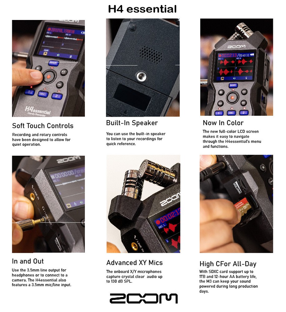 Zoom H4essential 4-Track Handy Recorder Bundle