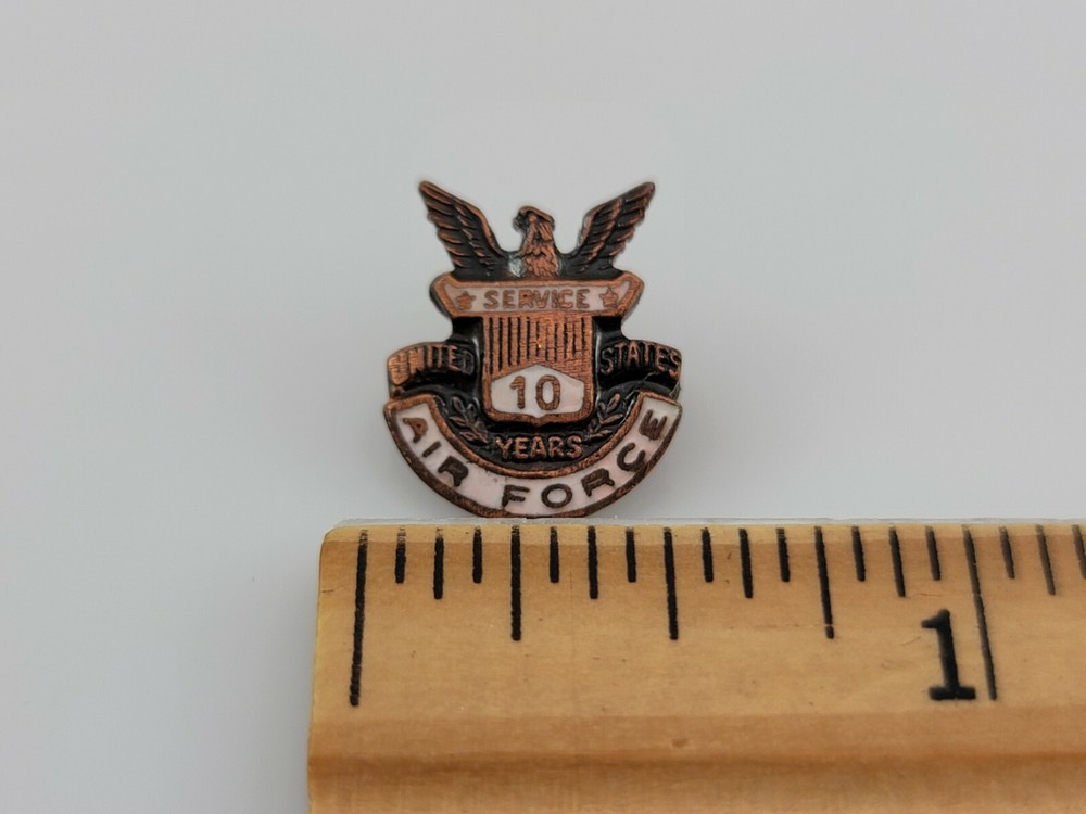 10 Year Service Air Force Pin 15mm Height