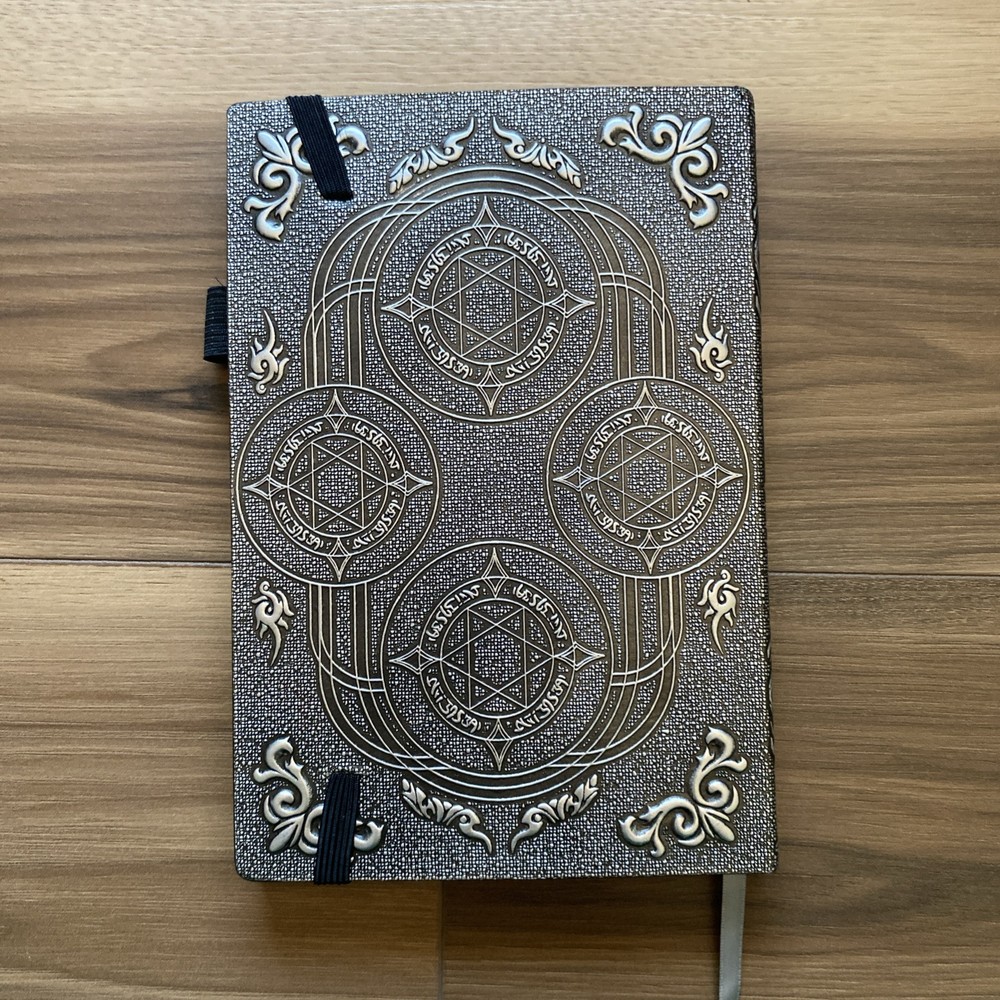 Embossed Silver And Black Cthulhu Spell Book Blank Page Notebook