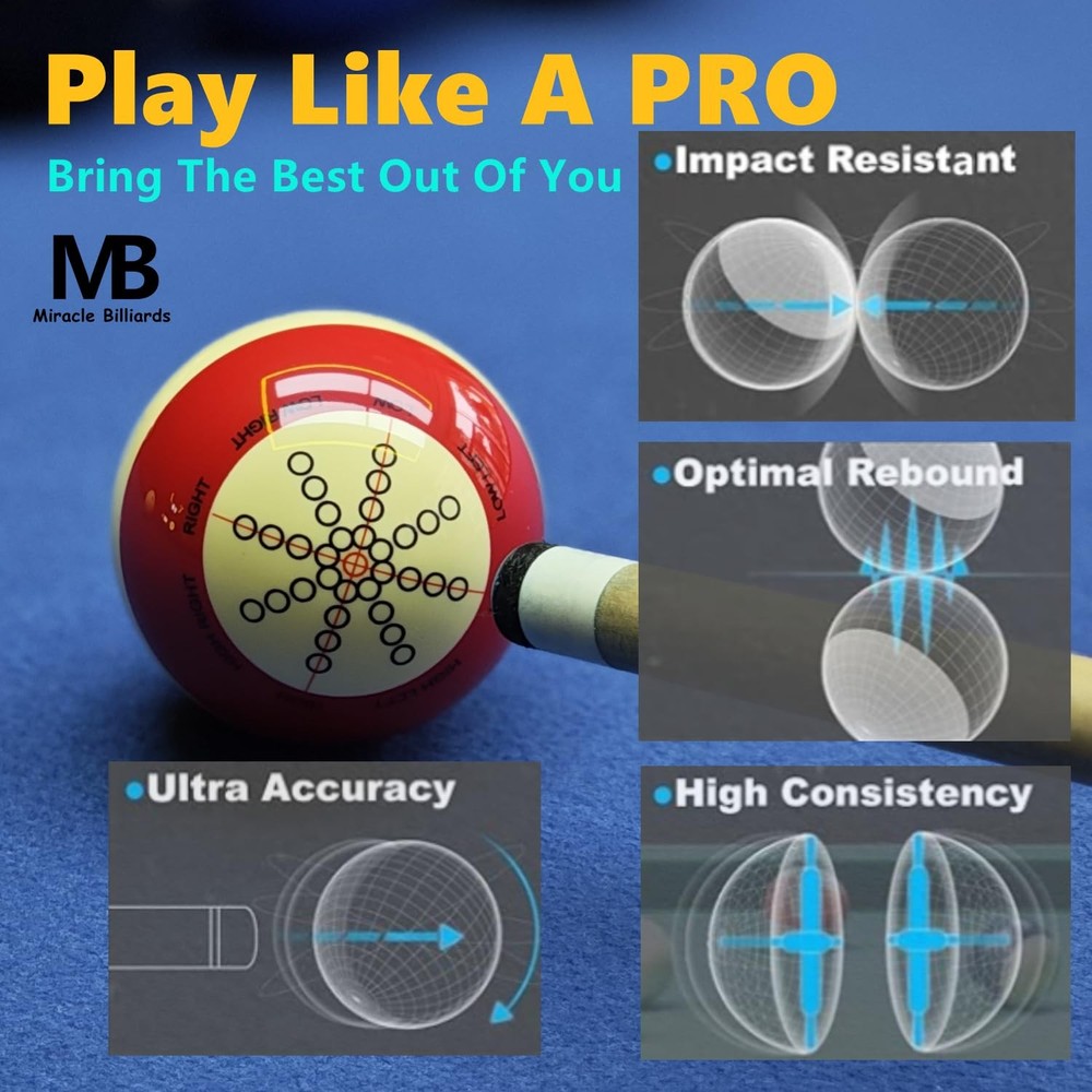 Billiards Cue Ball Pools Balls Practice Training Artifact with Training Guide
