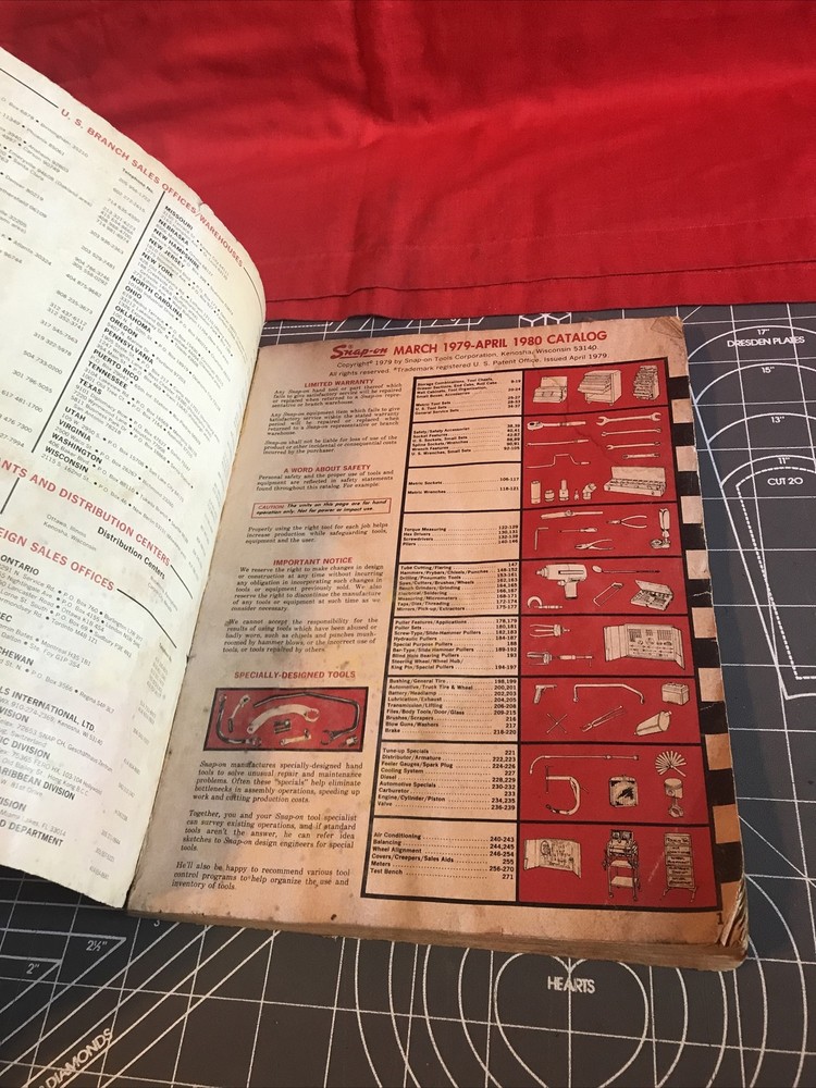Vintage March 1979 Snap On Tools Book