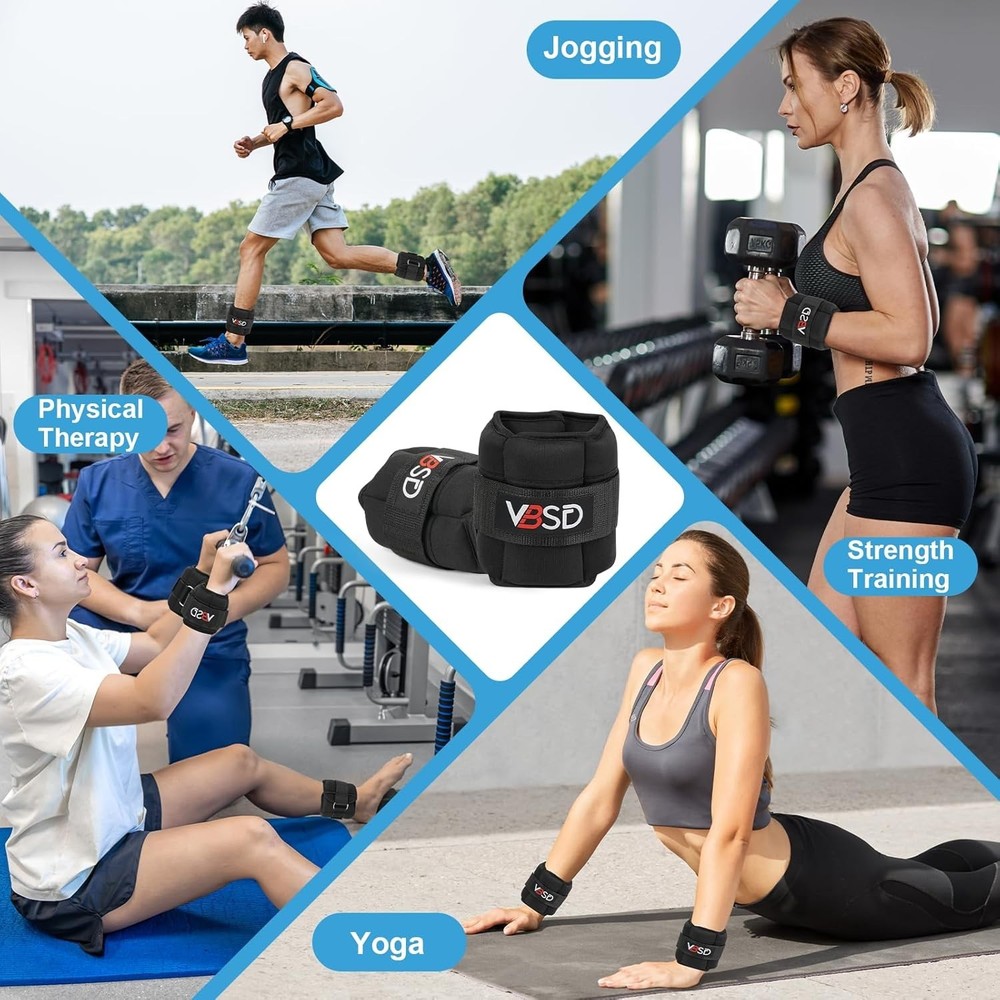 Adjustable Ankle Weights with Removable Sandbags - Perfect for Workouts!
