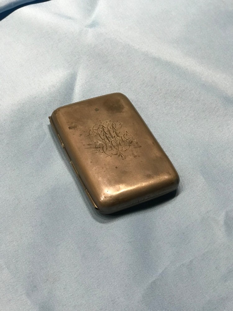 antique silver cigarette case