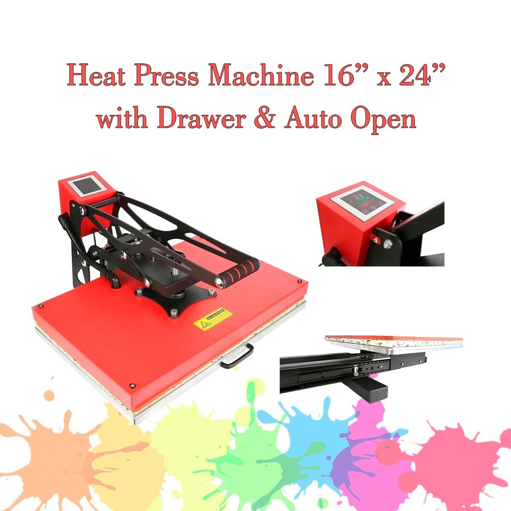 Auto Open Heat Press Transfer Machine 16" x 24" Heat Press