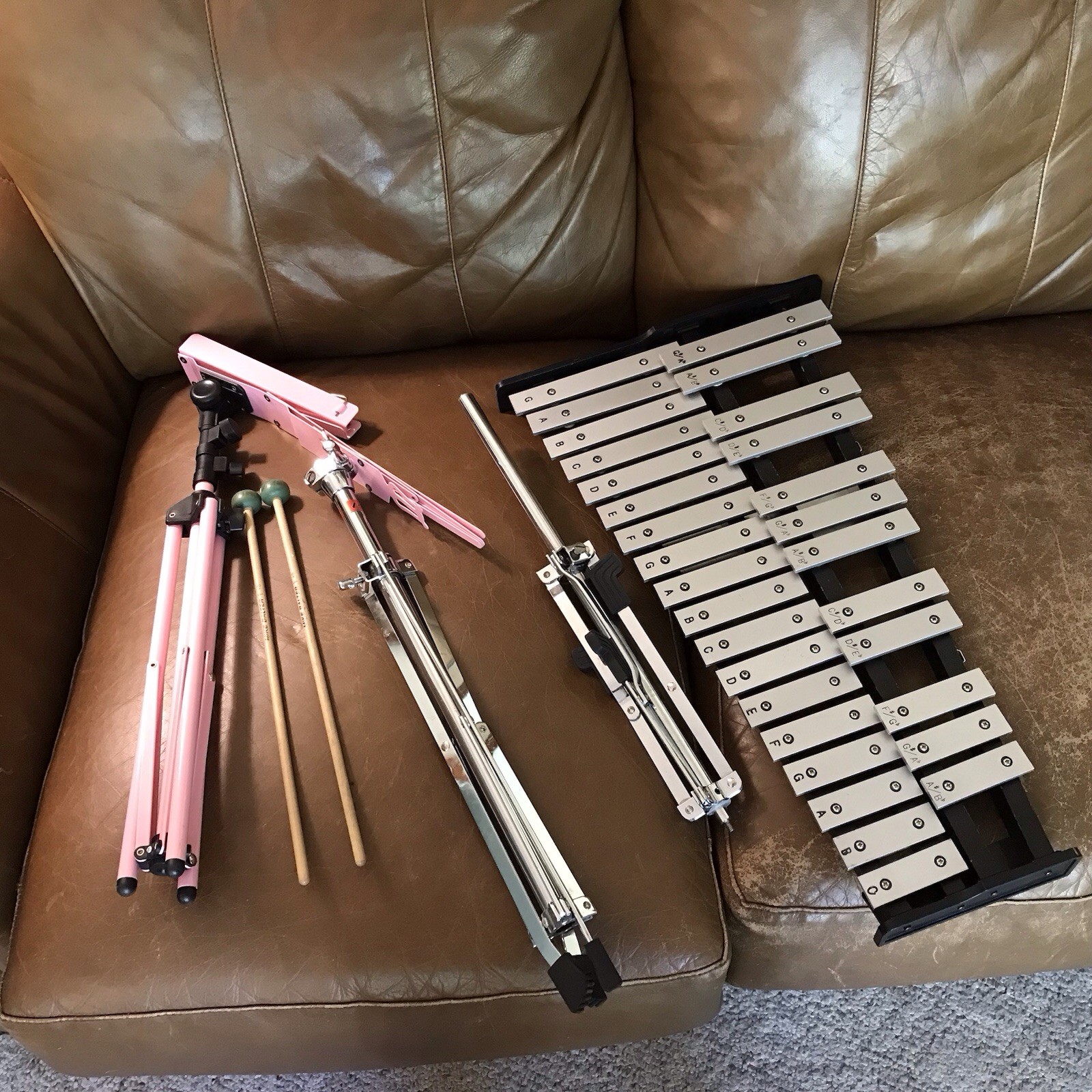 30-Key Ludwig Bells Set with Backpack Case in Pretty Good Condition.