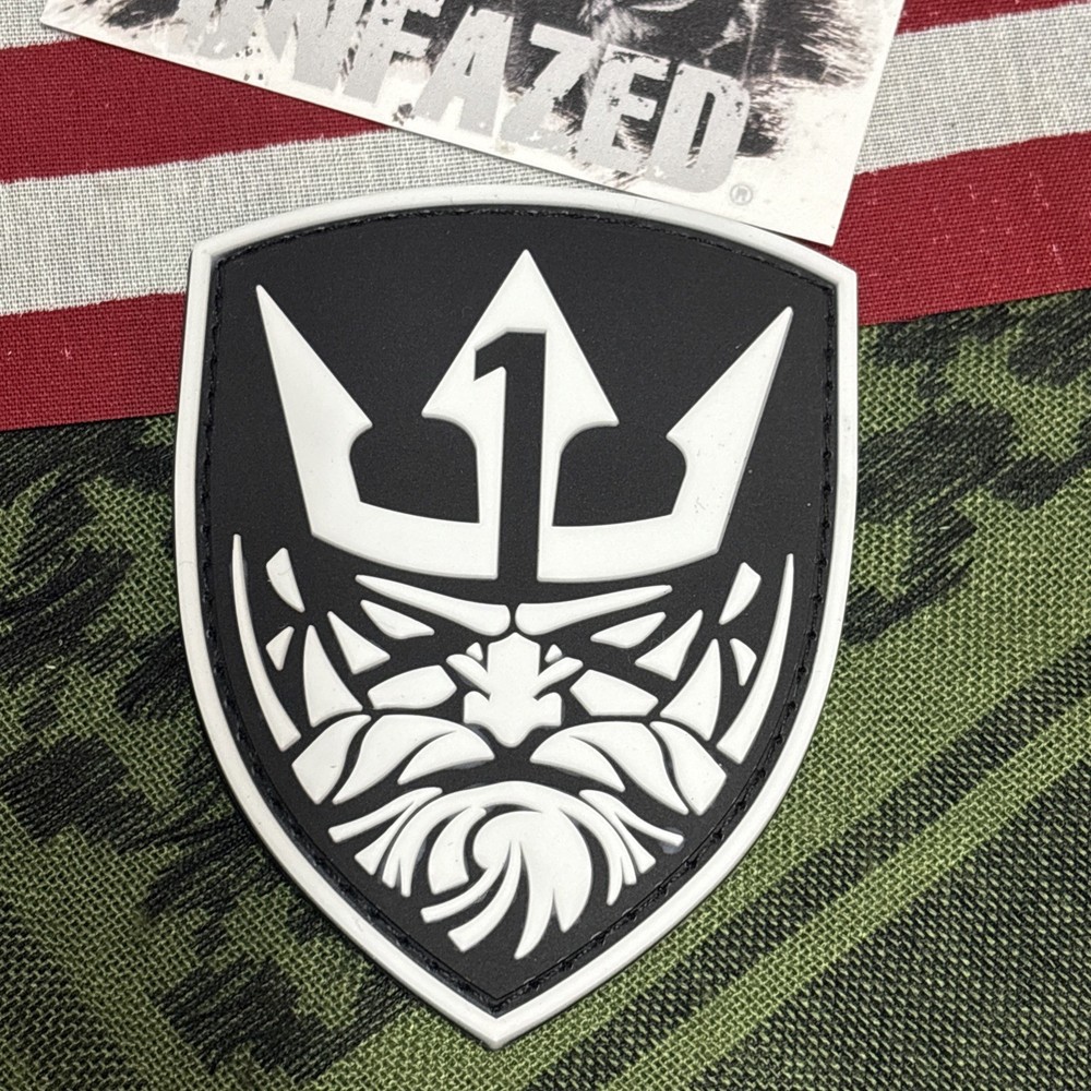 PvC 3D Odin Viking Morale Tactical Hook & Loop Patch Glows In The Dark