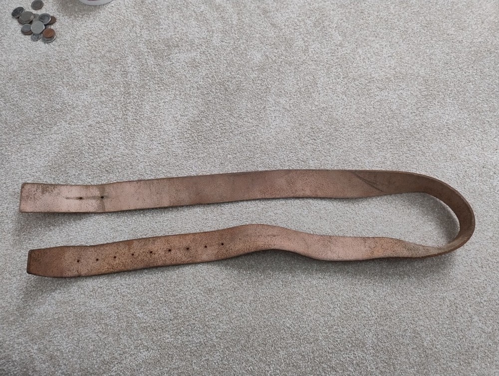 Original 1903 Pattern Leather Belt #4, Undated, No Buckle 131cm 52"