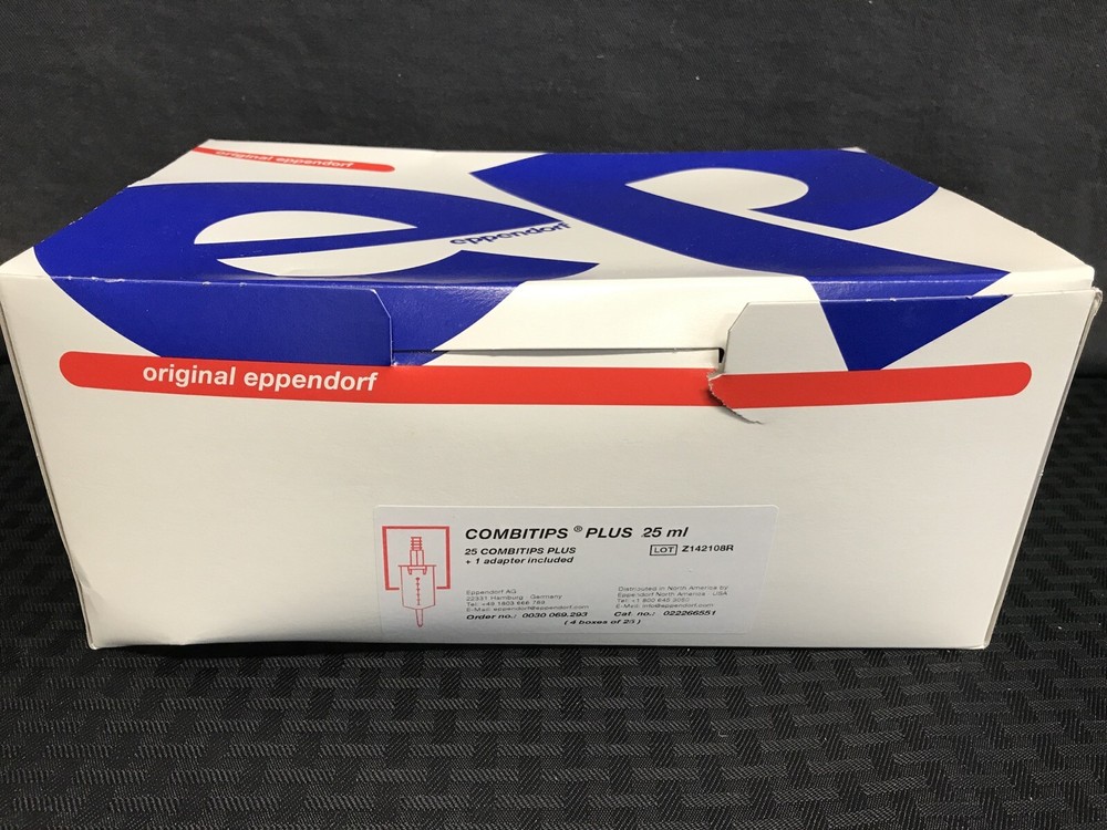 (25/Pk) EPPENDORF Combitips Plus 25mL Plastic Pipet Tips Non-Sterile 022266551