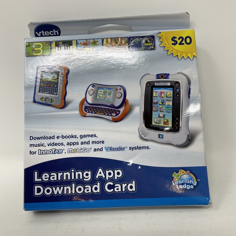 NEW! VTech Learning Application Download Card-InnoTab, MobiGo, and V.Read