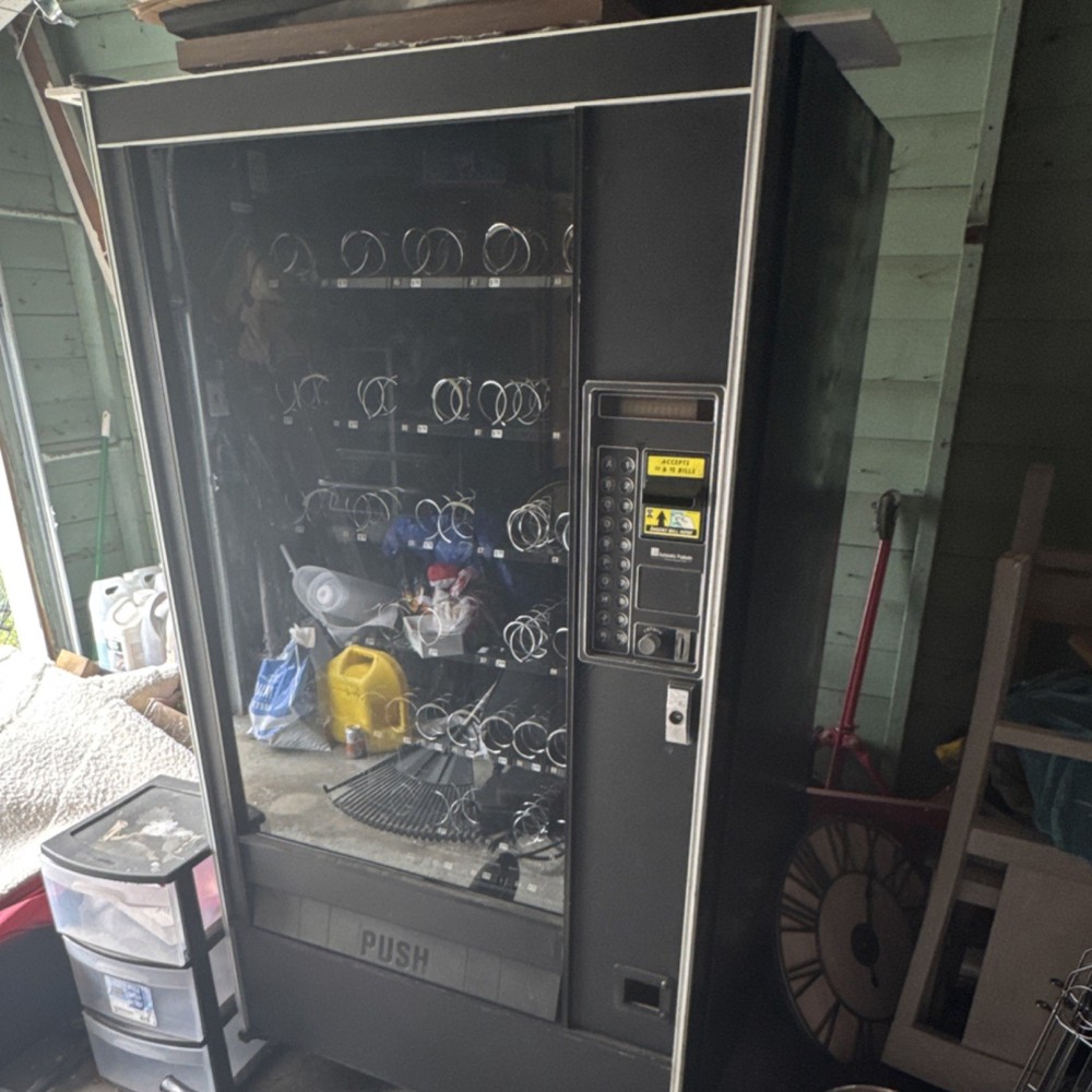Automatic Products Snack Vending Machine Black Chips Candy $1 $5 Bill Acceptor