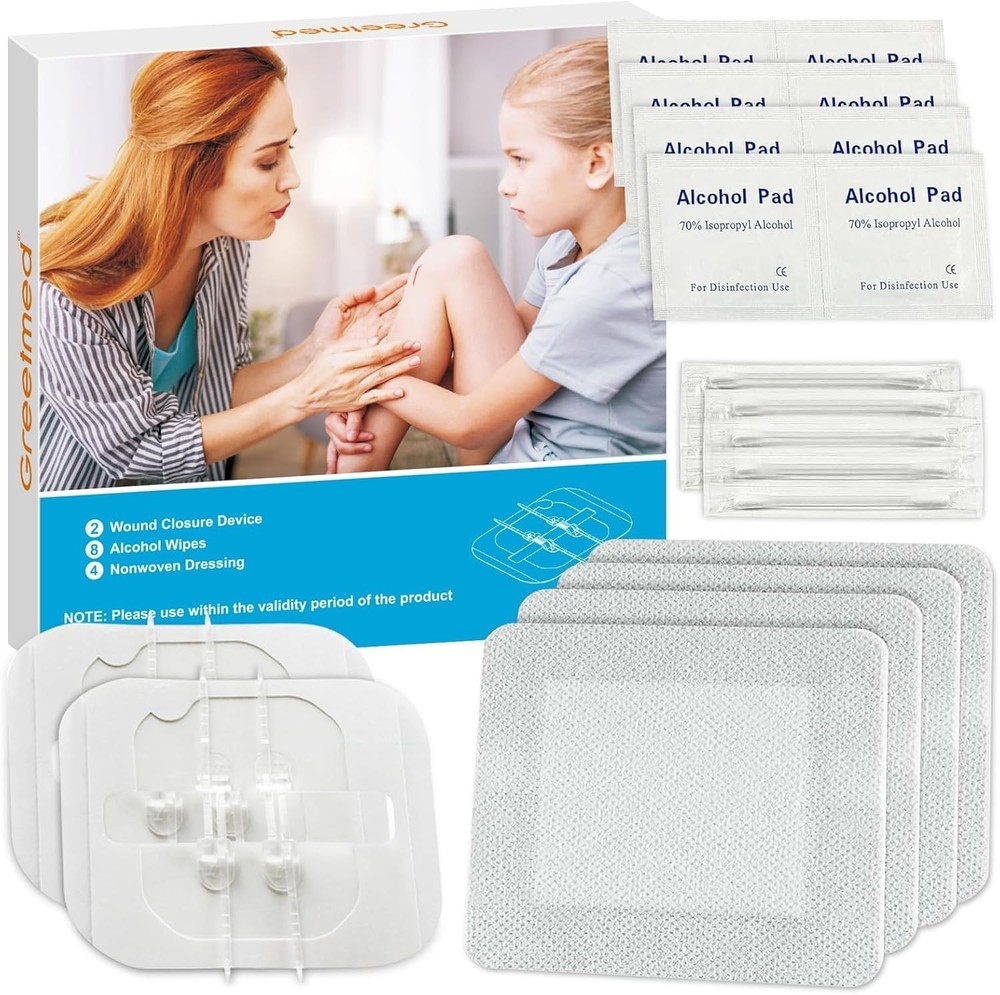 Zip Stitch Emergency Wound Closure Strips - 2Pcs Laceration Closure Kit Closures