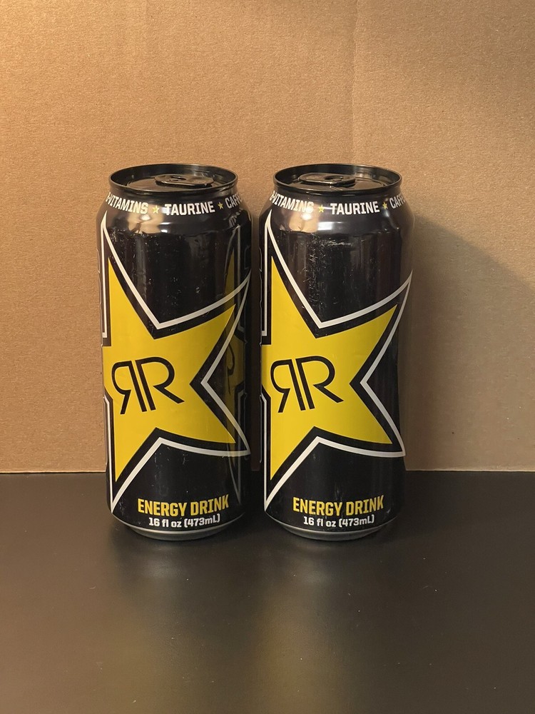 Two (2) Rockstar Energy Blackout Full 16oz Cans