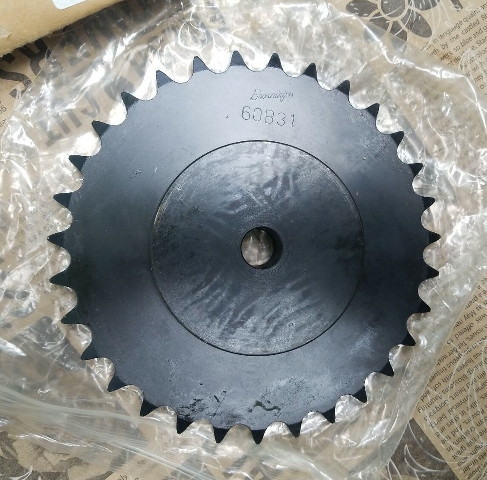 NEW BROWNING ROLLER CHAIN SPROCKET 60B31 Minimum Bore 3/4" Stocked Bore 31 teeth