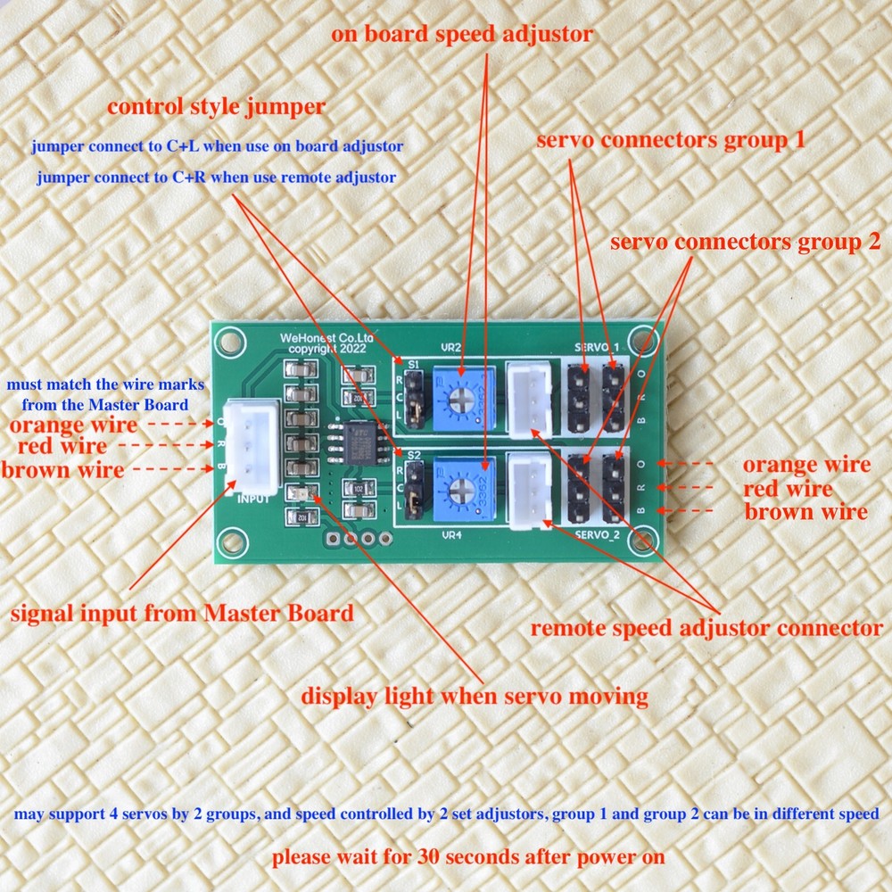 1 x servo speed controller adjustor board hub expander crossing signal gate