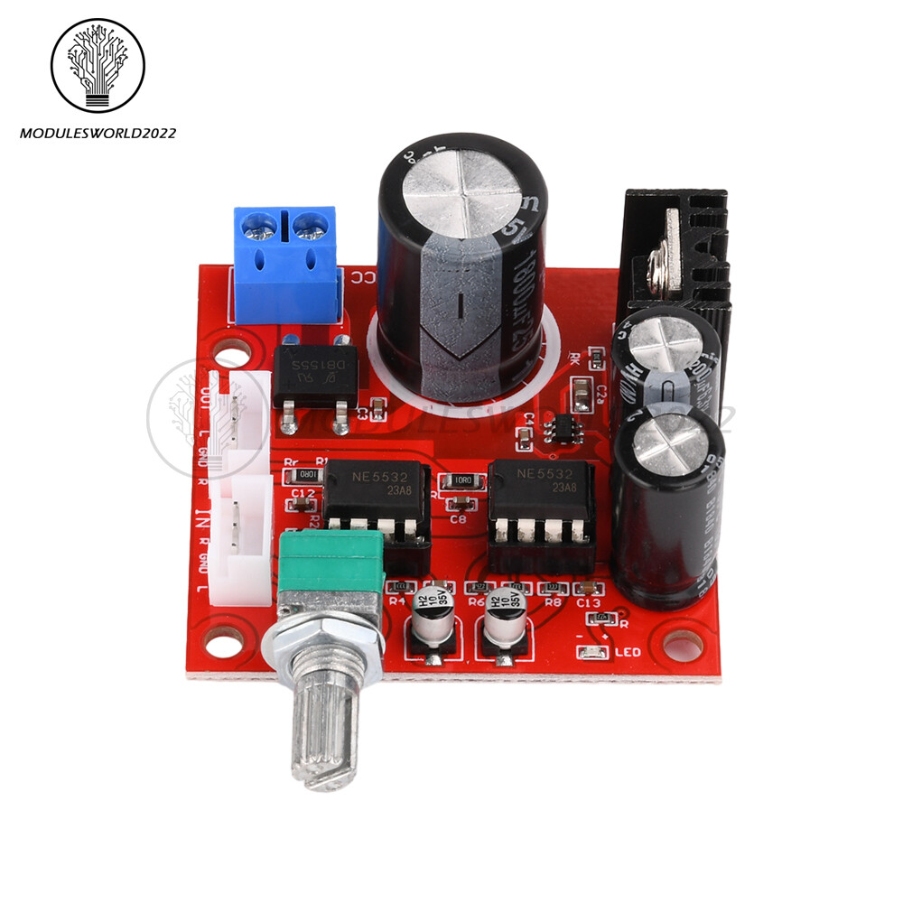 NE5532 Preamplifier Board Single Power Supply Dual Op Amp Preamplifier Module