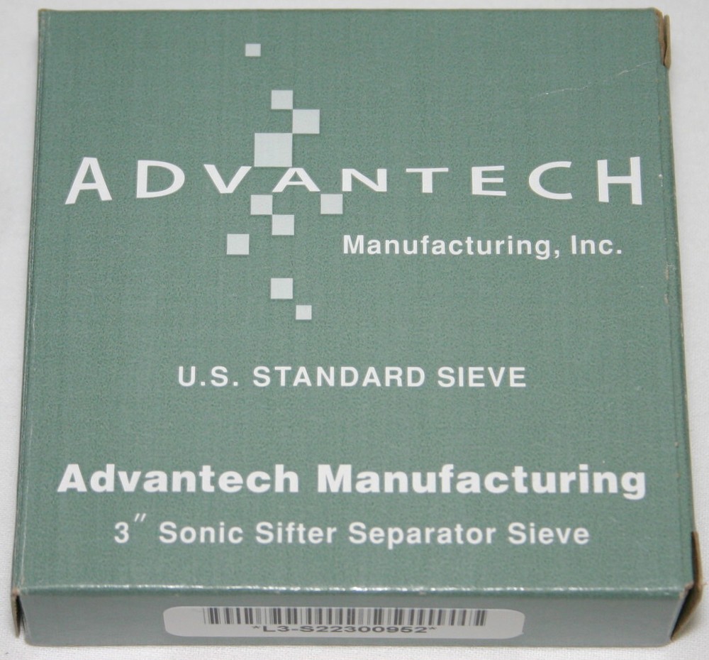 ADVANTECH 3" DIAMETER CLEAR ACRYLIC SONIC SIFTER SEPARATOR SIEVE , L3S SERIES