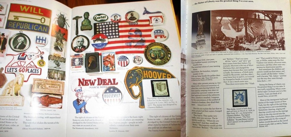1981 USPS Americana issues 50 pg hardbound illustrated with MINT STAMPS to $5