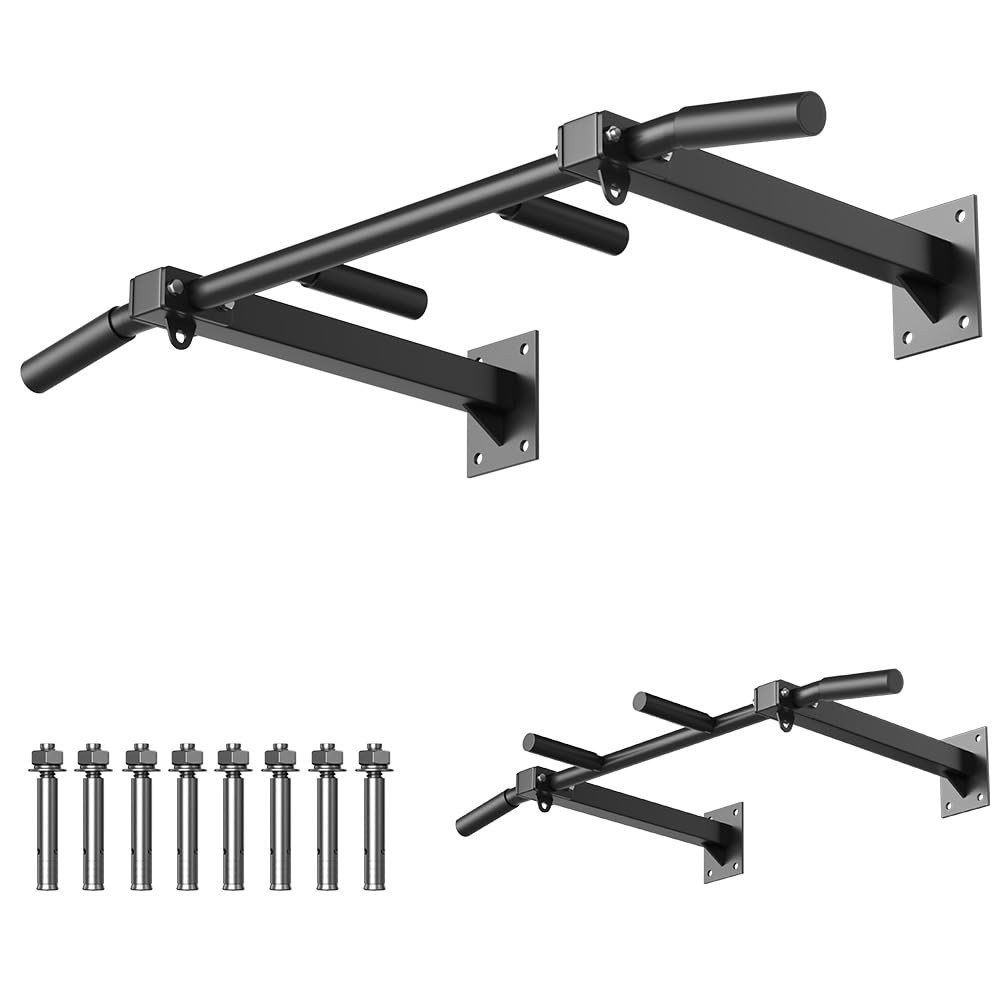 Wall Mount Pull Up Bar, Joist Mount Pull Up Bar, Beam and Rafter Mounted Chin...