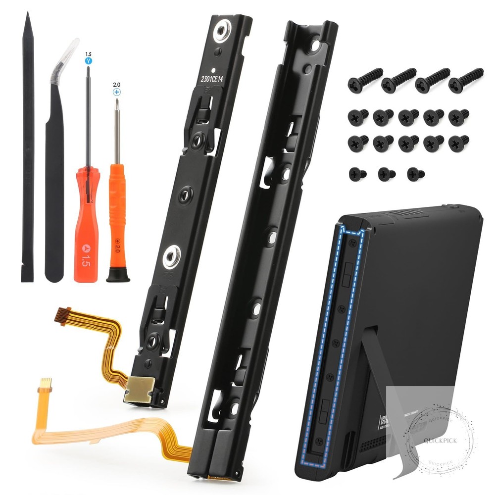 Left and Right Slide Rail for Nintendo Switch Console Slide Rail Bar Replacement