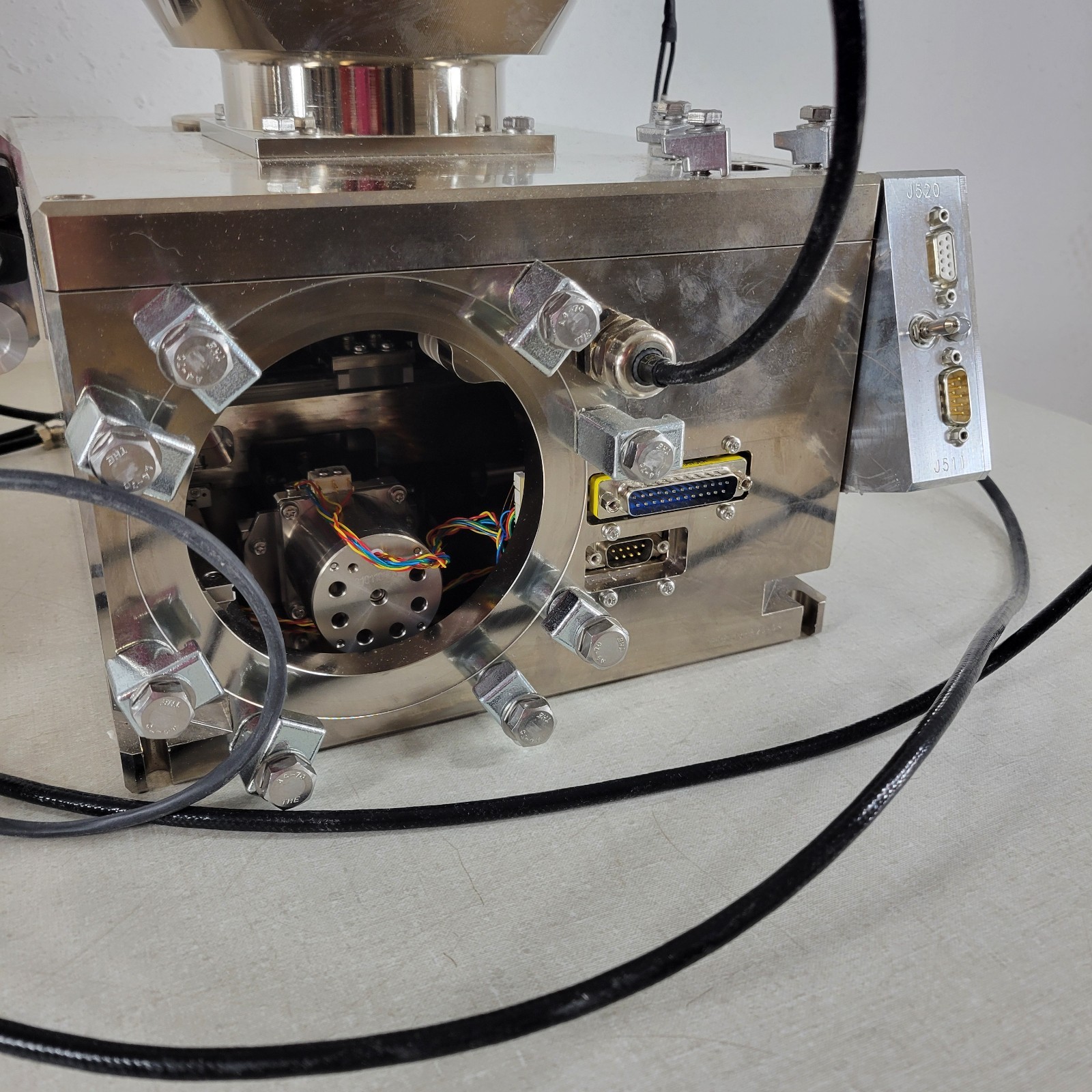 Lot of 2 Bruker UHV-Compatible XY Stage High Vacuum Mass Spectrometer Chamber