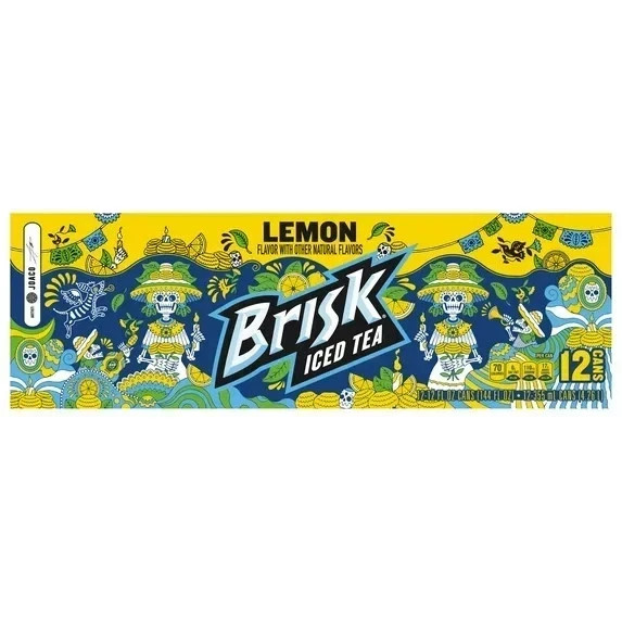 Lipton Brisk Lemon Iced Tea, 12 fl oz, 12 Pack Cans
