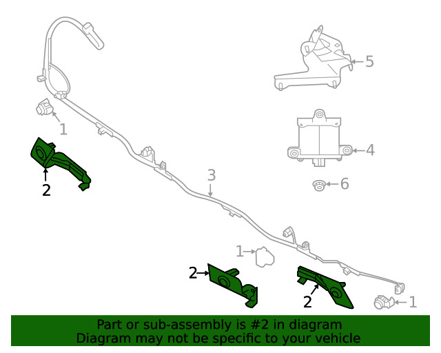 Genuine Subaru Park Sensor Holder 87622AN02A
