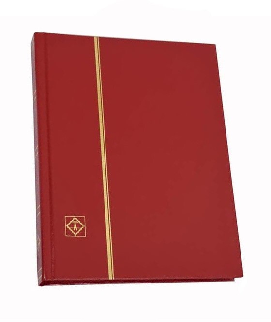 Stamp Collection Stockbook 9 x 12 64 White Pages Lighthouse Basic Red A4 Album