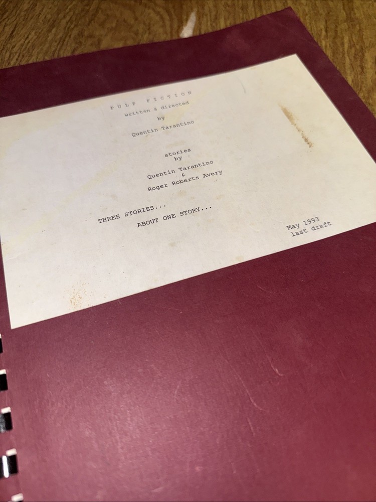 Pulp Fiction Script Print Quentin Tarantino Spiral Bound Last Draft