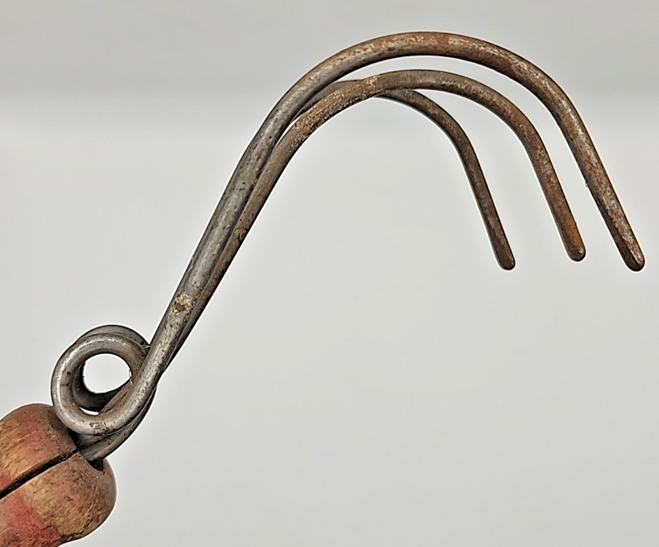 Vintage ~ Garden Tool~ Weeder~ Hand Cultivator ~Wood Handle-Rare Very Unique