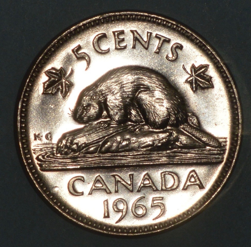1965 Canada 5 Cent - UNCIRCULATED from Mint Roll 🇨🇦