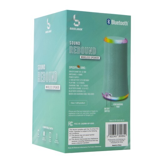 Bluetooth Speaker True Wireless Stereo Cordless for LED color,Teal