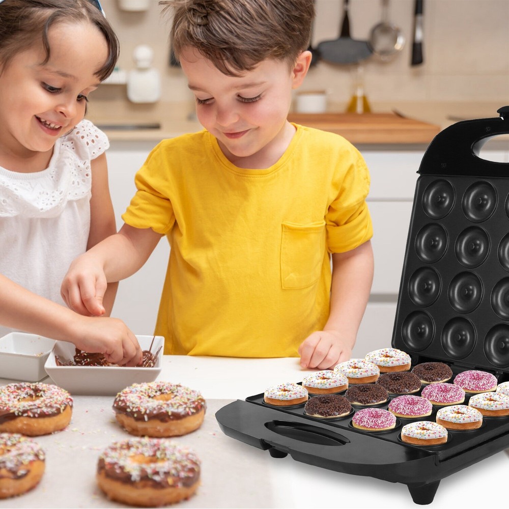 Double-Side Donut Maker Machine Home Non Stick Coating Heating Donut DIY Maker